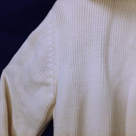 Vintage 80s Ribbed Knit Duster Sz-M Cardigan Coat - Picture 7 of 8